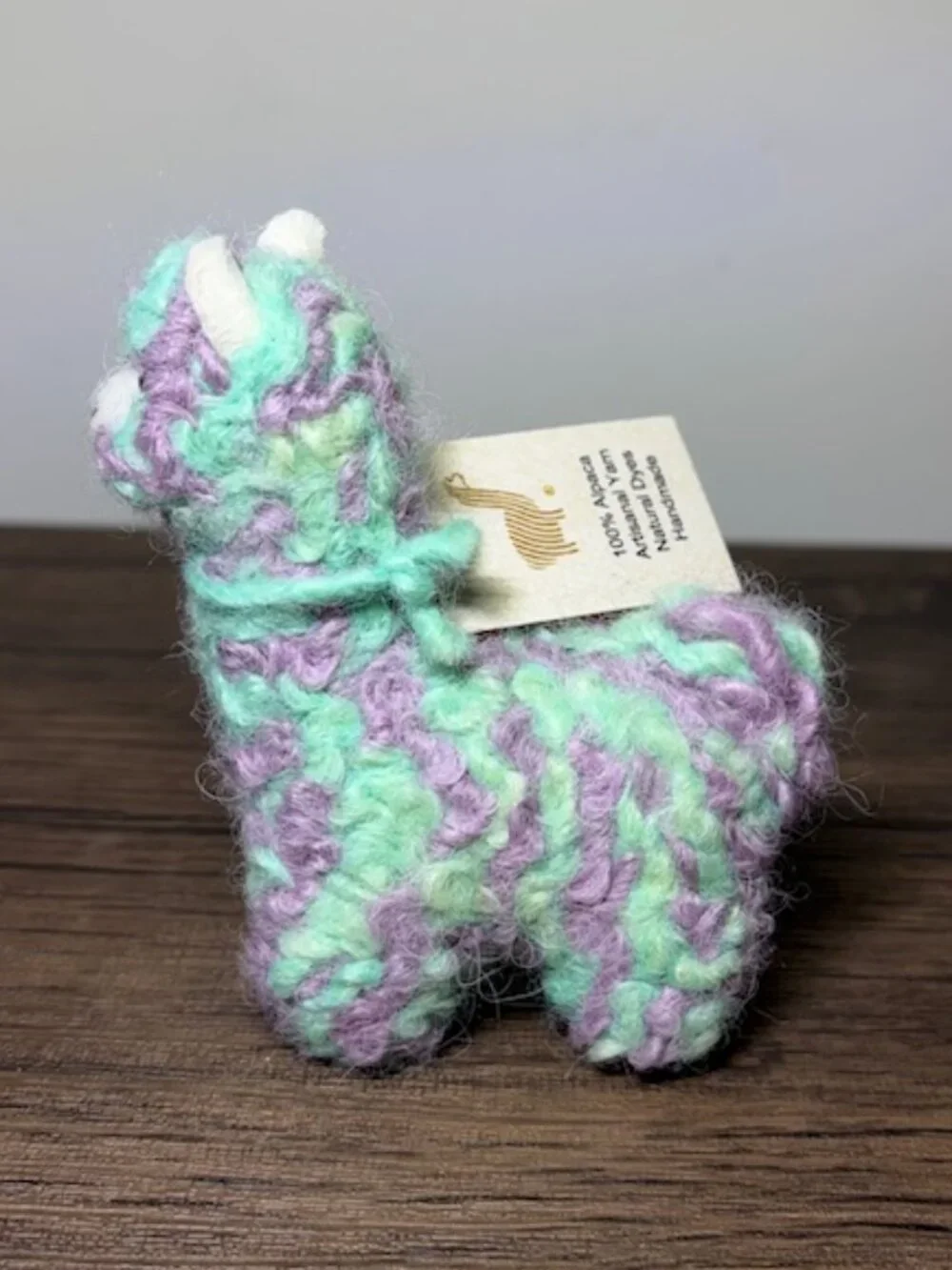 100% Alpaca Wool Llama Handmade Artisanal Bag Charm Key Chain